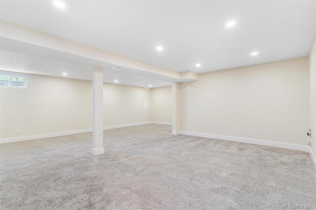 3480 E 119th St, Thornton, CO 80233 - below grade area featuring light colored carpet and recessed lighting