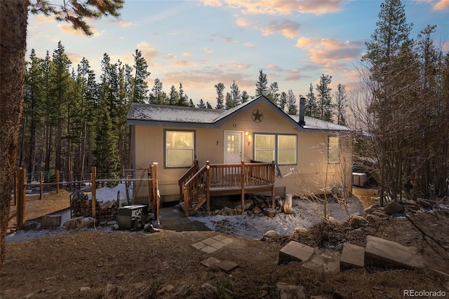 140 Beaver Rd, Idaho Springs, CO 80452 - view of back of property at dusk