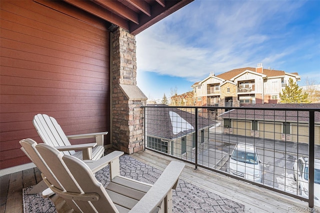 balcony with a residential view