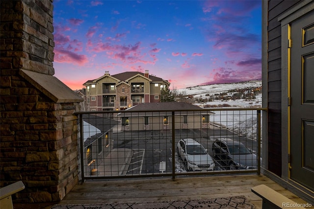 view of gate at dusk