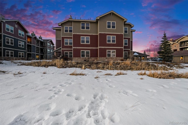 exterior space featuring board and batten siding