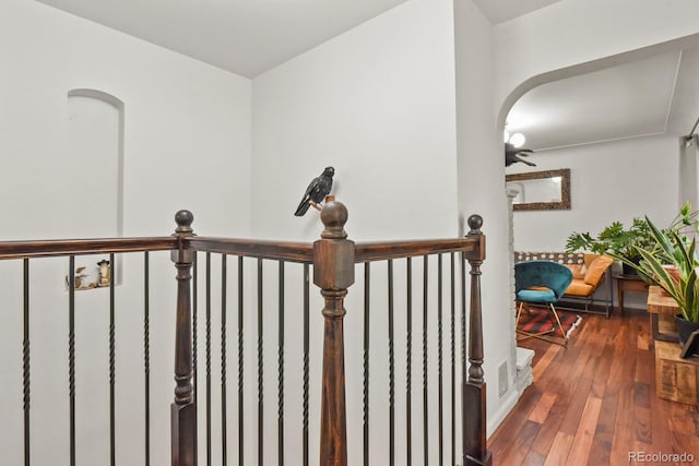4040 Cody St, Wheat Ridge, CO 80033 - stairs with hardwood / wood-style flooring