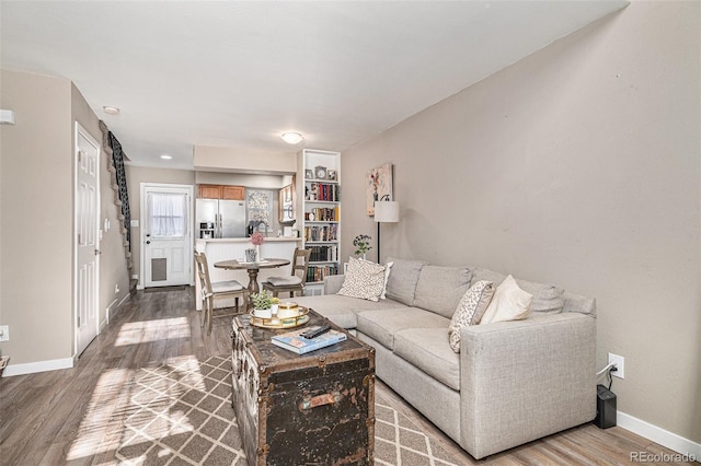 living room featuring hardwood / wood-style floors