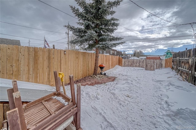 view of snowy yard