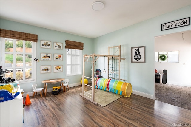 interior space featuring dark hardwood / wood-style floors