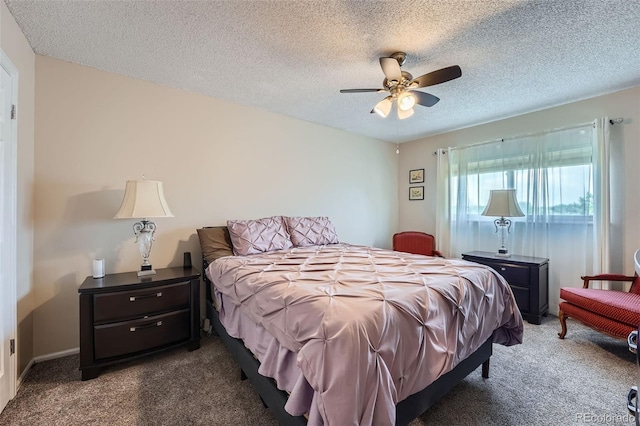15691 E Atlantic Cir, Aurora, CO 80013 - carpeted bedroom featuring a textured ceiling and a ceiling fan