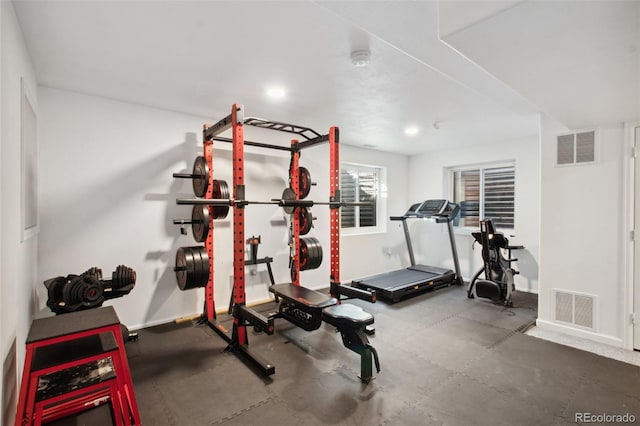 view of workout room