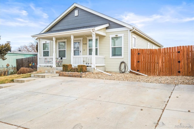 bungalow with covered porch