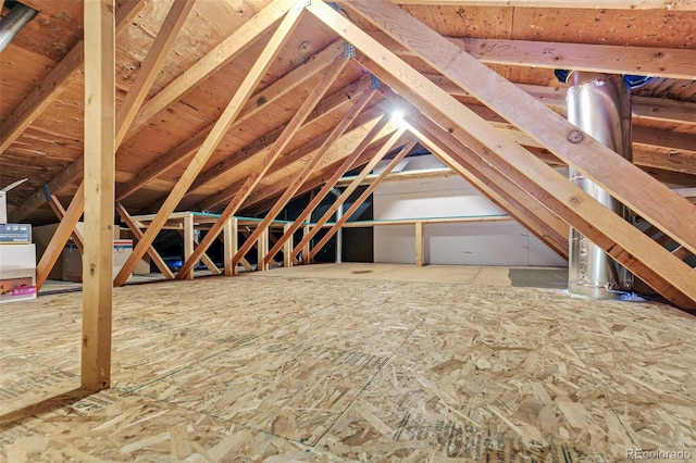 view of attic