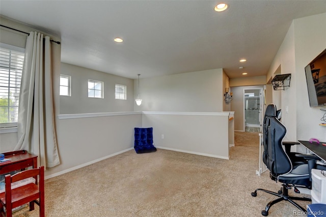 1995 E 166th Ave, Thornton, CO 80602 - home office featuring recessed lighting, carpet, and baseboards