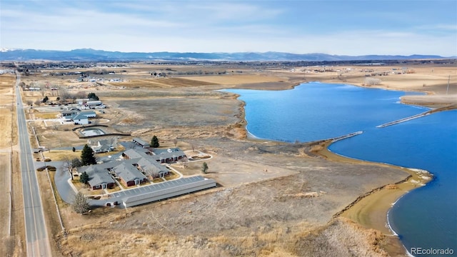 5425 County Rd 32 Unit 27, Mead, CO 80504 - aerial view of property and surrounding area with a water and mountain view