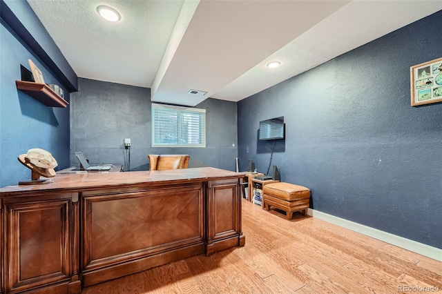 office featuring light hardwood / wood-style flooring