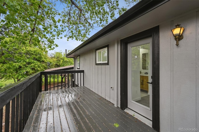 view of wooden deck