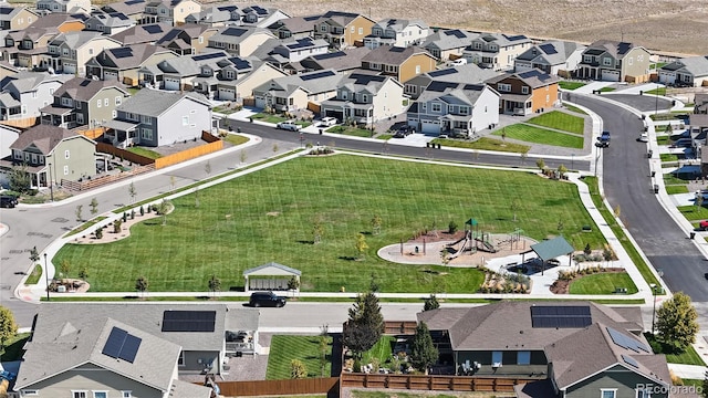 aerial view featuring a residential view