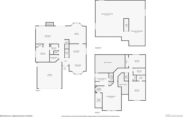 9823 Salford Ln, Highlands Ranch, CO 80126 - view of floor plan / room layout