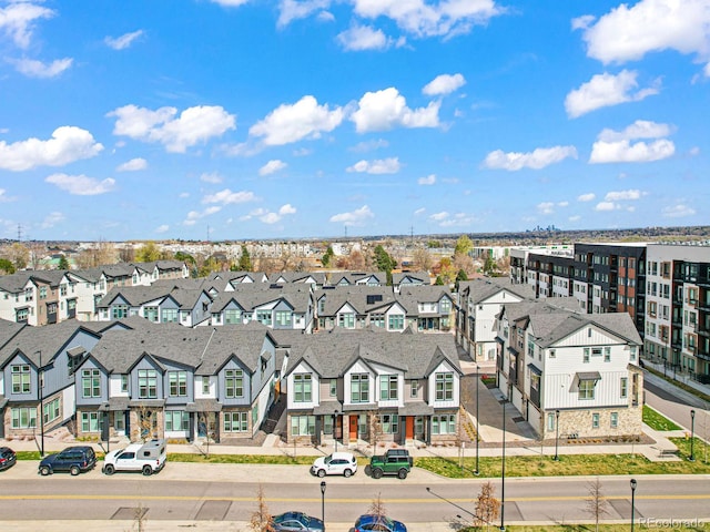 bird's eye view with a residential view