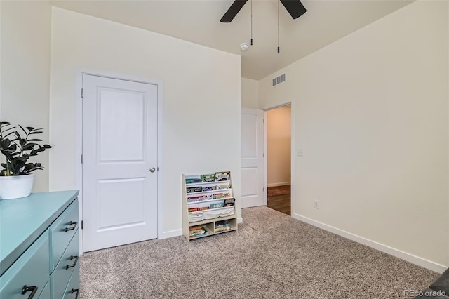 235 Yellowtail St, Bennett, CO 80102 - carpeted bedroom featuring visible vents, baseboards, and ceiling fan