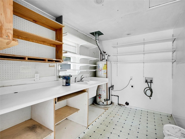 5152 Bryant St, Denver, CO 80221 - laundry area featuring light flooring and gas water heater