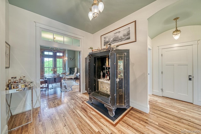 16202 County Road 327, Buena Vista, CO 81211 - entrance foyer with wood finished floors and lofted ceiling