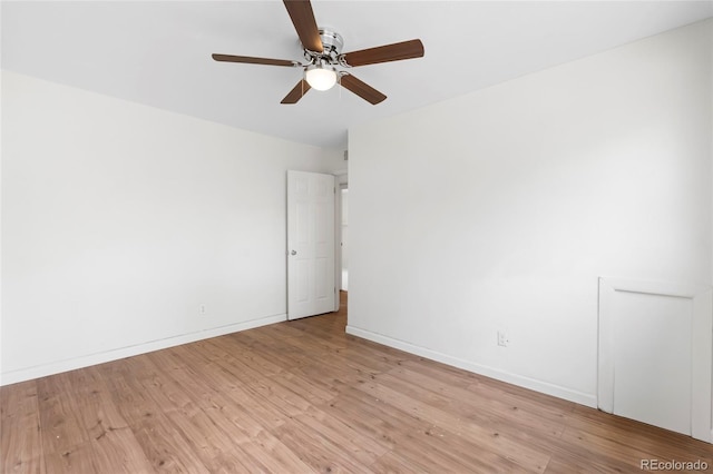 9320 Fir Dr, Thornton, CO 80229 - spare room featuring light wood-type flooring and ceiling fan