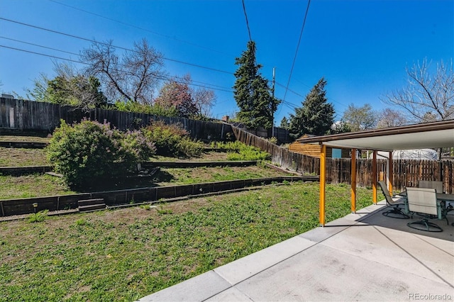 13472 W Dakota Ave, Lakewood, CO 80228 - view of yard featuring a patio and a fenced backyard