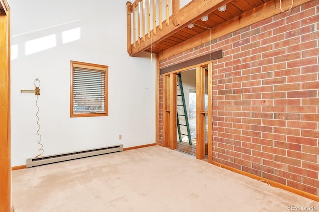 view of patio featuring a baseboard radiator