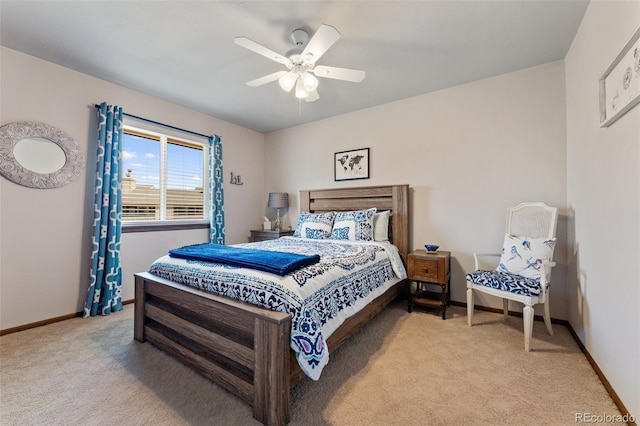 6170 Castlewood Ln, Colorado Springs, CO 80918 - bedroom with light carpet and ceiling fan