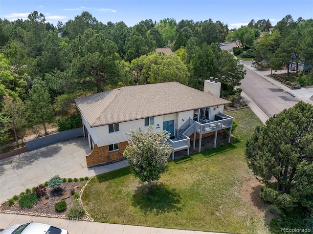 6170 Castlewood Ln, Colorado Springs, CO 80918 - aerial view of property and surrounding area