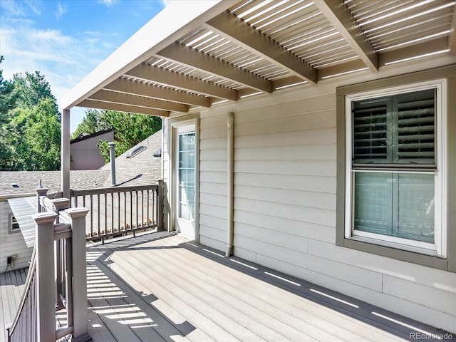 3596 S Telluride Way, Aurora, CO 80013 - wooden deck featuring a pergola