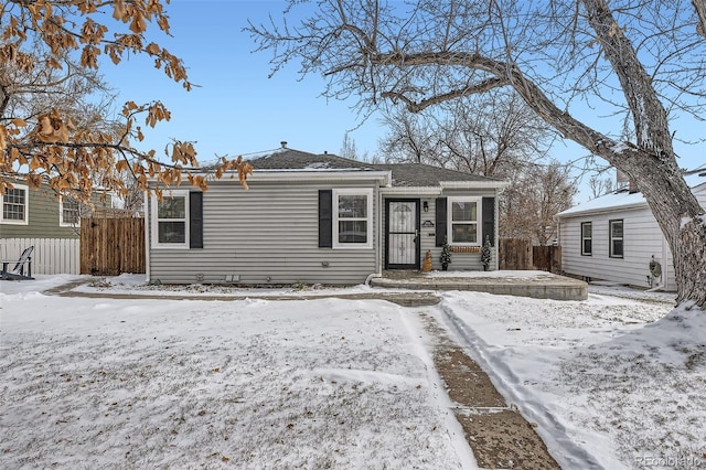 view of front of home