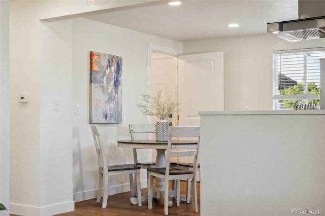 6193 Holland St, Arvada, CO 80004 - dining area with wood finished floors and recessed lighting