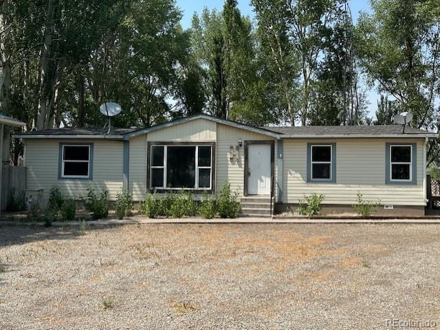 13193 E US Highway 160, Alamosa, CO 81101 - view of front of house featuring entry steps and crawl space