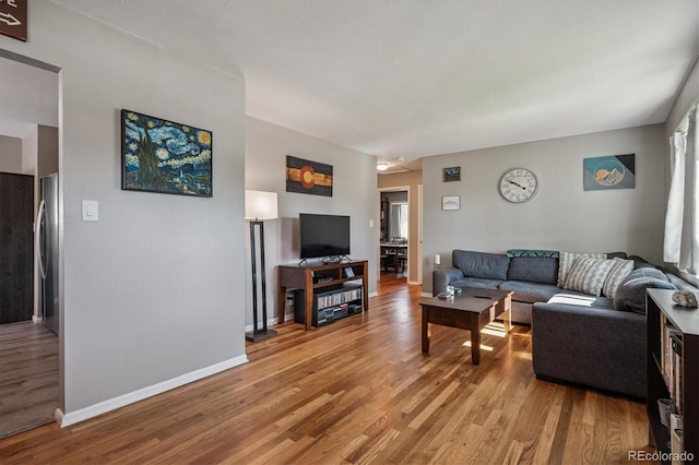 3995 Nelson St, Wheat Ridge, CO 80033 - living room featuring light wood-type flooring and baseboards