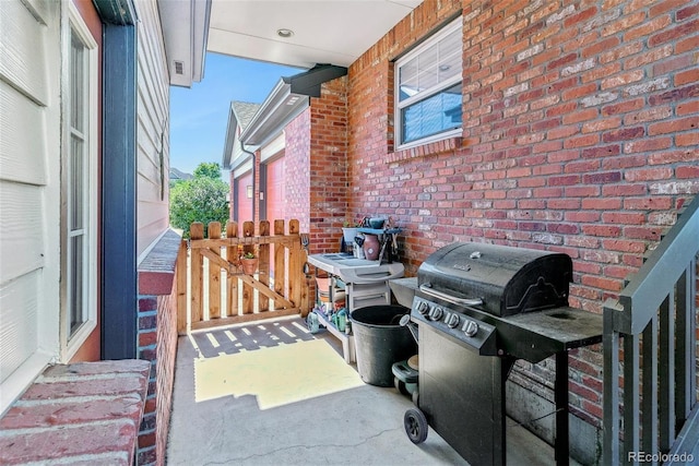 view of patio with grilling area