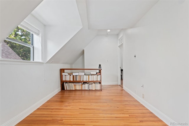 2829 N Franklin St, Denver, CO 80205 - additional living space with light wood-style floors, recessed lighting, and lofted ceiling
