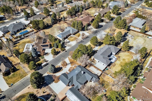 drone / aerial view featuring a residential view