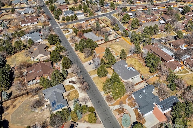 drone / aerial view featuring a residential view