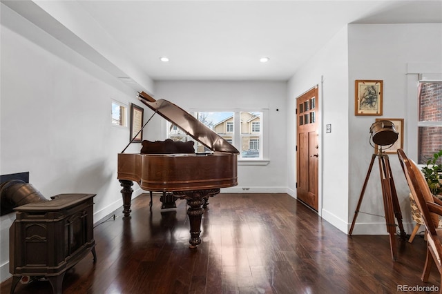 449 S Humboldt St, Denver, CO 80209 - entryway with wood finished floors, baseboards, and recessed lighting