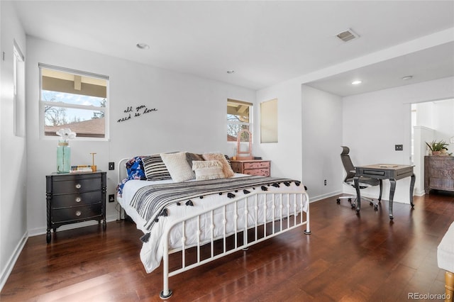 449 S Humboldt St, Denver, CO 80209 - bedroom featuring wood finished floors, baseboards, and recessed lighting