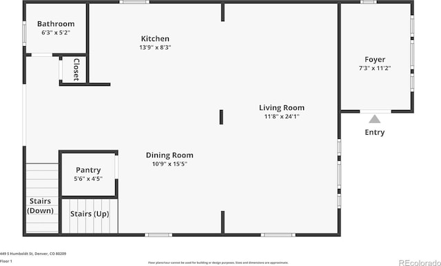 449 S Humboldt St, Denver, CO 80209 - home floor plan