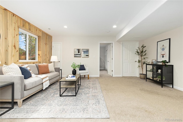 view of carpeted living room