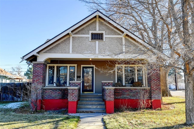 bungalow-style home with covered porch