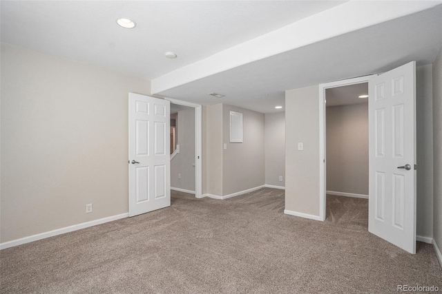 22002 E Irish Dr, Aurora, CO 80016 - finished below grade area featuring carpet flooring and recessed lighting