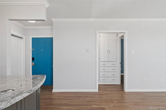 320 S Ames St Unit 5, Lakewood, CO 80226 - interior space with wood finished floors, ornamental molding, and baseboards