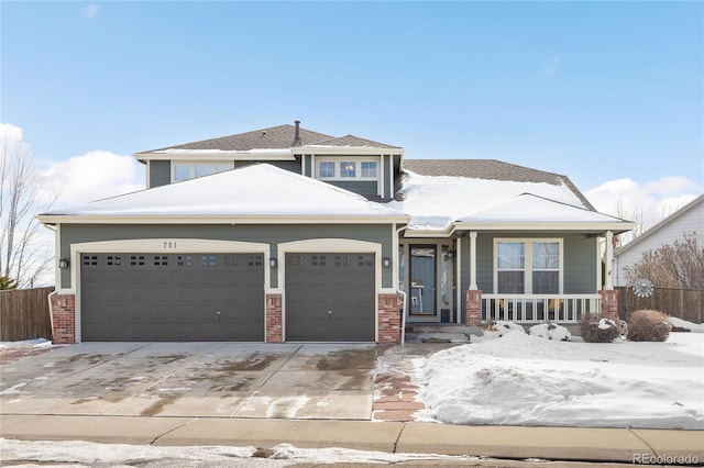 view of front of house featuring a garage