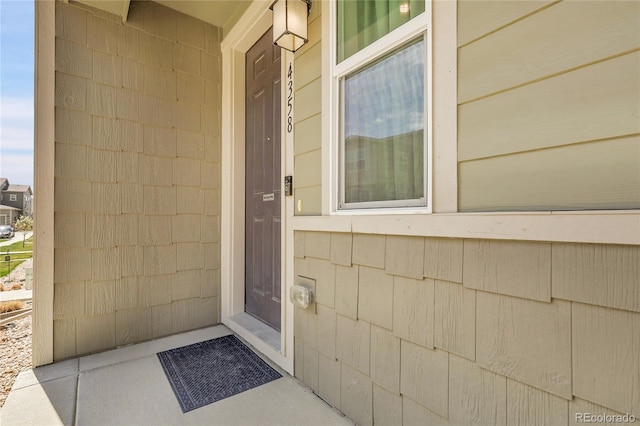 view of doorway to property