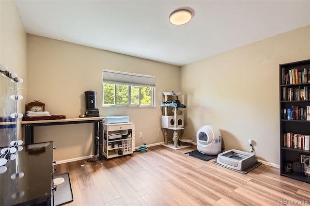 16602 E Gunnison Pl, Aurora, CO 80017 - office area featuring wood finished floors and baseboards