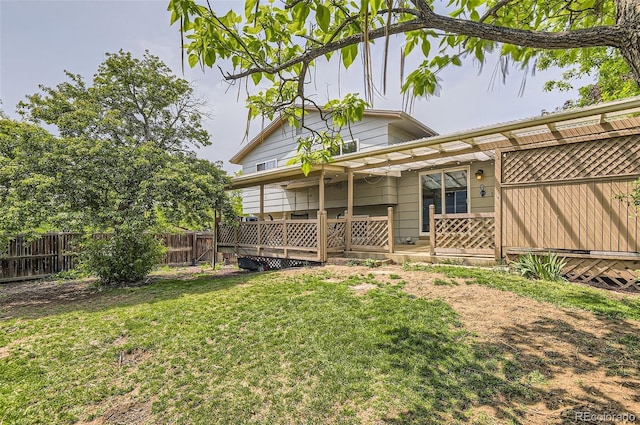 16602 E Gunnison Pl, Aurora, CO 80017 - back of property with a pergola and a deck