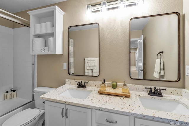 30 Stewart Way, Erie, CO 80516 - full bath featuring a sink, double vanity, toilet, and shower / tub combination