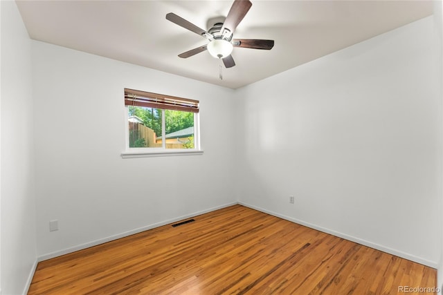 3118 E San Miguel St, Colorado Springs, CO 80909 - unfurnished room featuring wood finished floors, baseboards, and ceiling fan